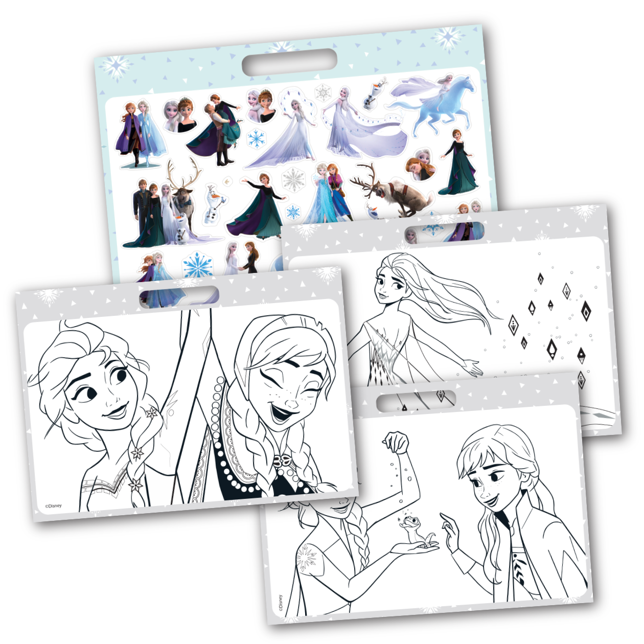 FROZEN, Konstnärsblock med kritor och stickers