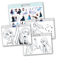 FROZEN, Konstnärsblock med kritor och stickers