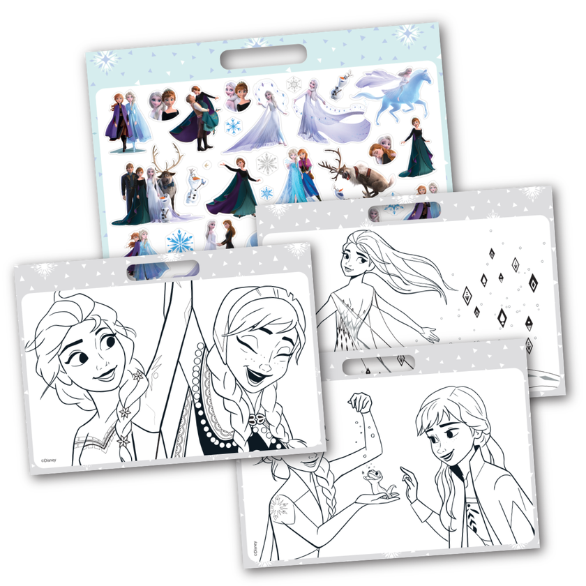 FROZEN, Konstnärsblock med kritor och stickers