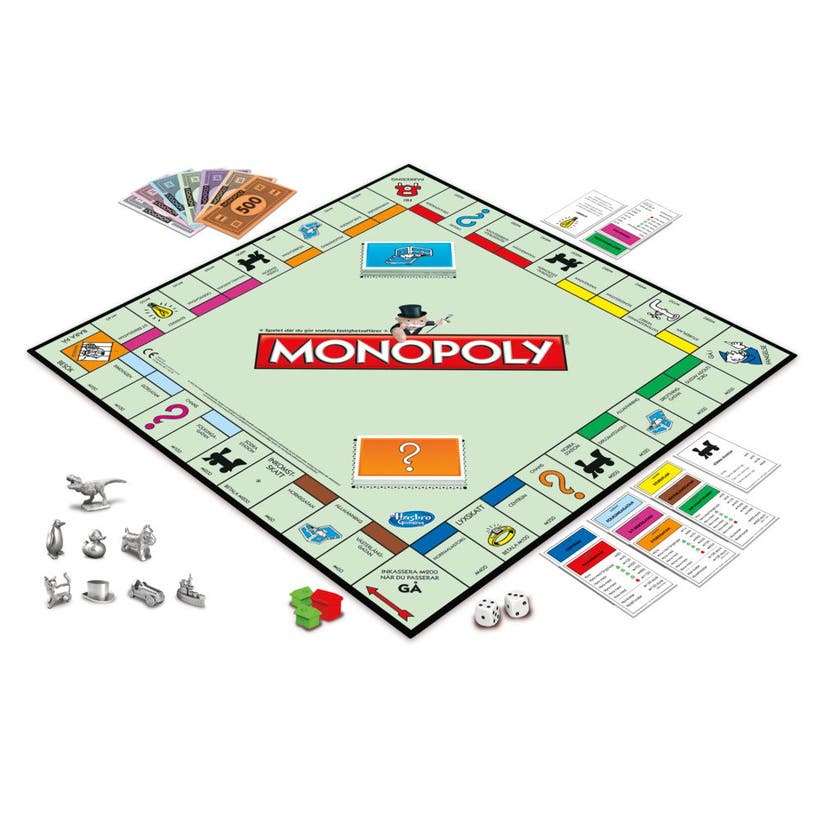 Monopoly – Klassiskt sällskapsspel på svenska – Hasbro