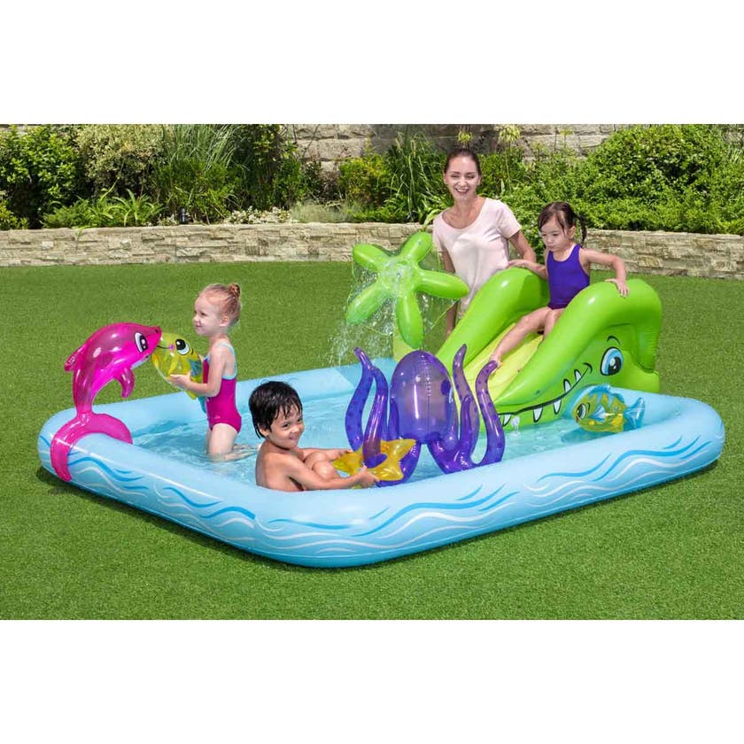 Bestway, Vattenland med rutschbana 239x206 cm