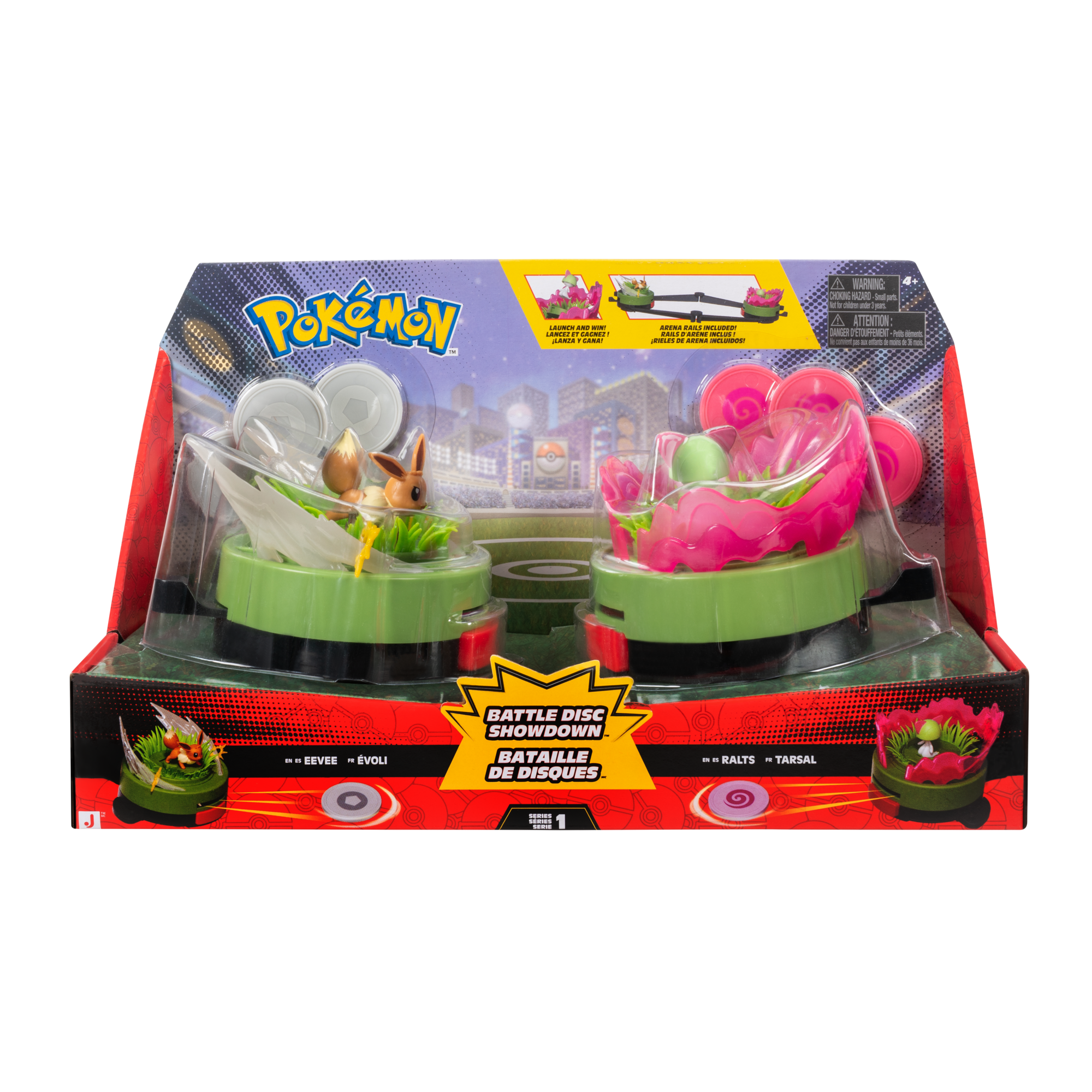 Pokémon Battle Disc Showdown Eevee vs Ralts