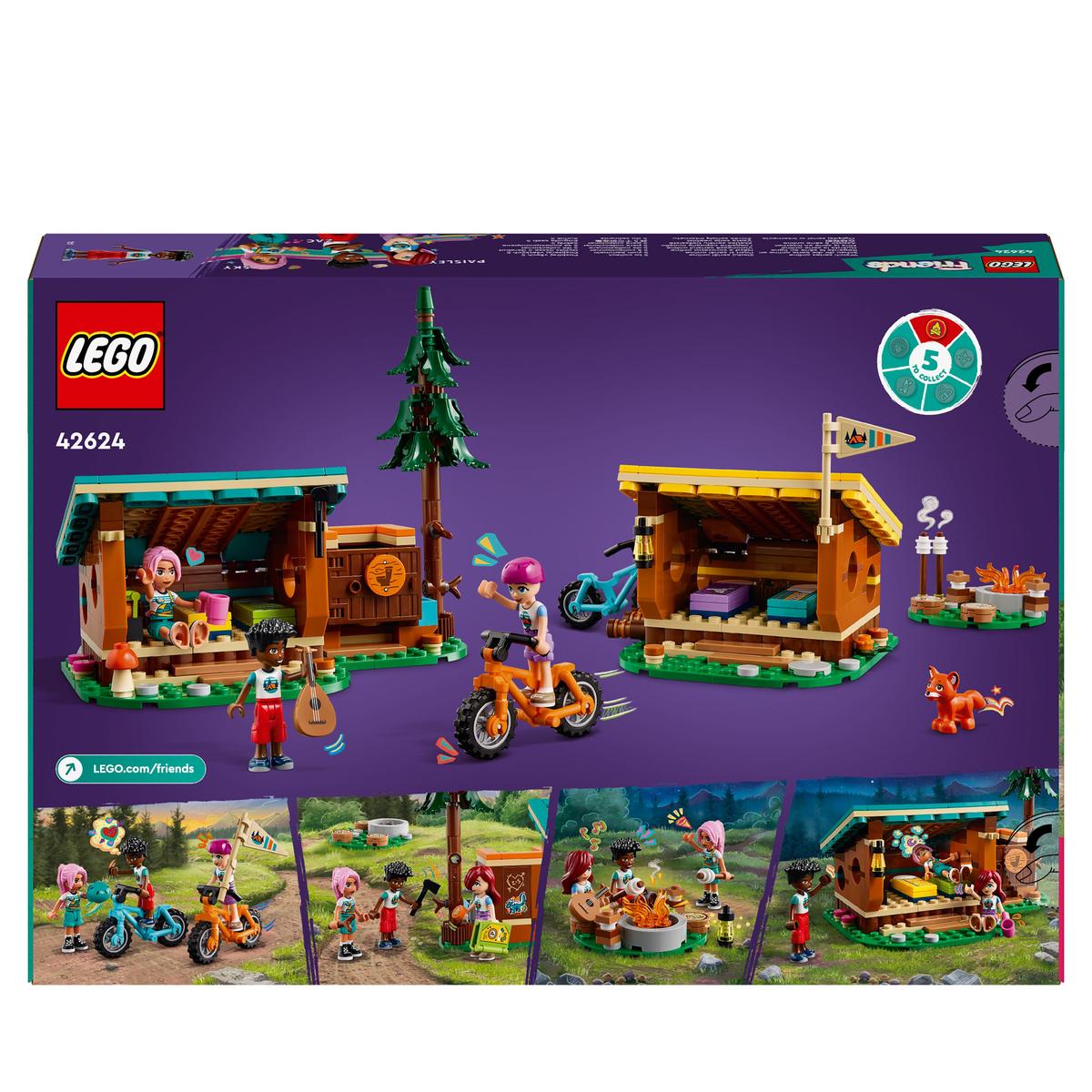LEGO Friends 42624, Äventyrsläger – Mysiga stugor
