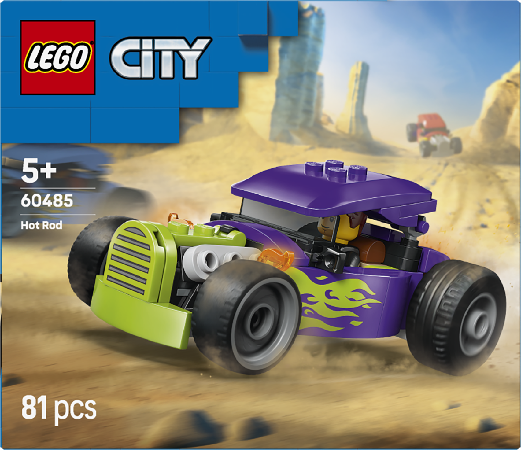 LEGO® City Hotrod Byggleksak med racerbil och minifigur 60485