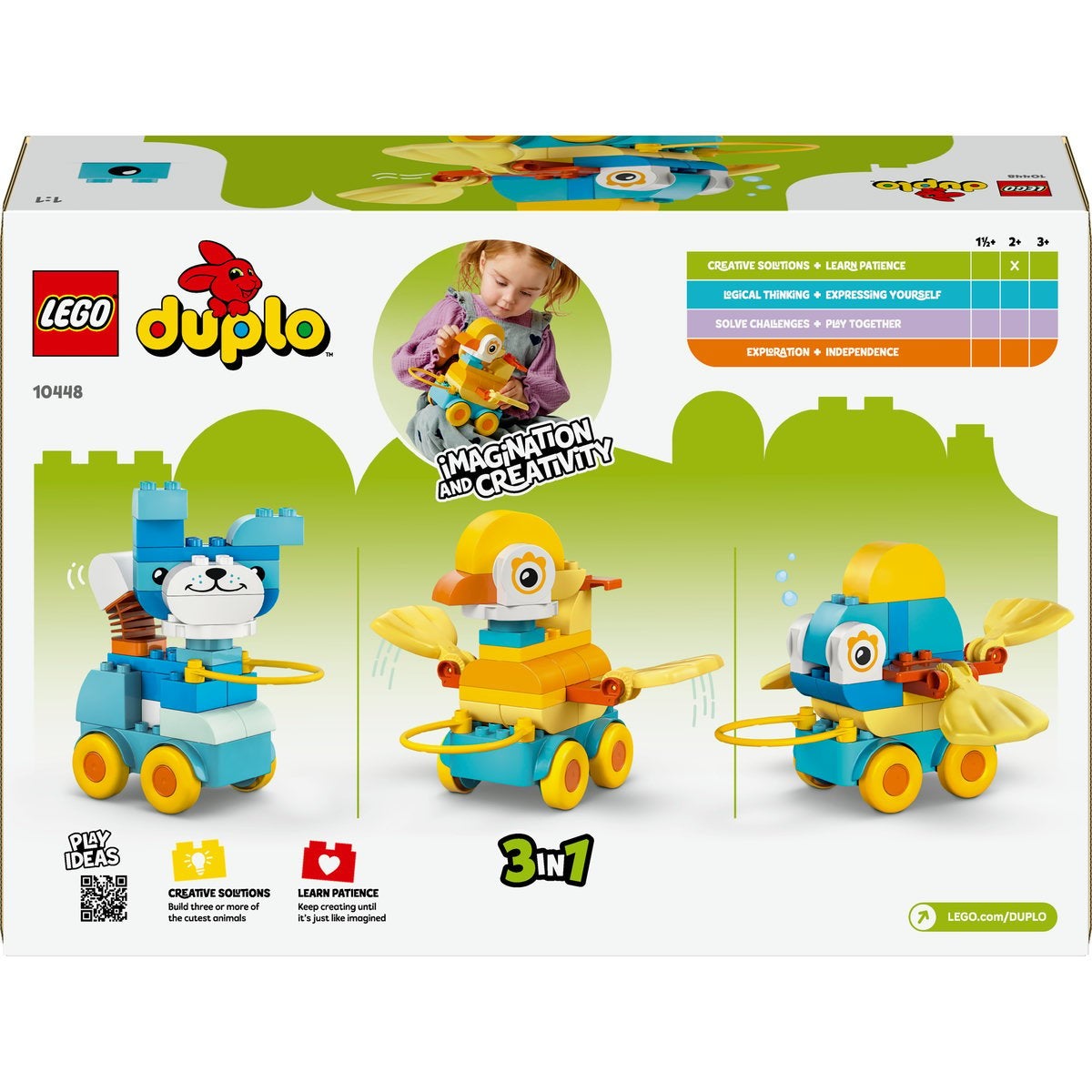 LEGO DUPLO Town 10448, 3-i-1 Djur på hjul