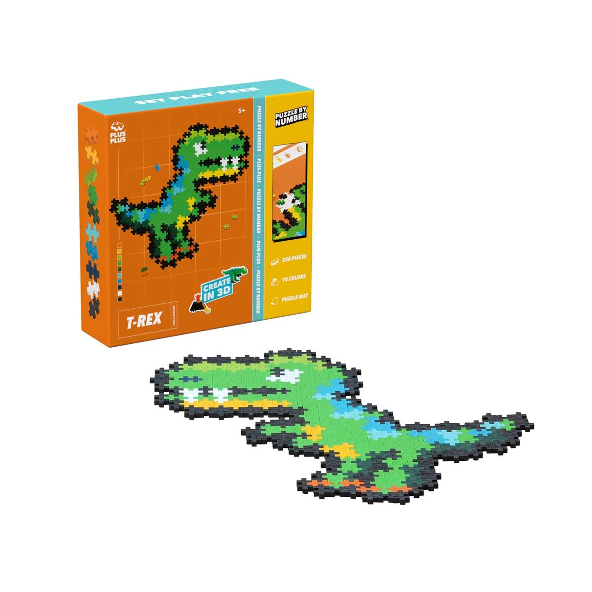 Plus-Plus Puzzle By Number T-Rex 250 pcs