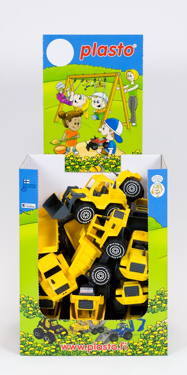 Plasto - Frontlastare gul 1623 & Dumper gul 1690 i display
