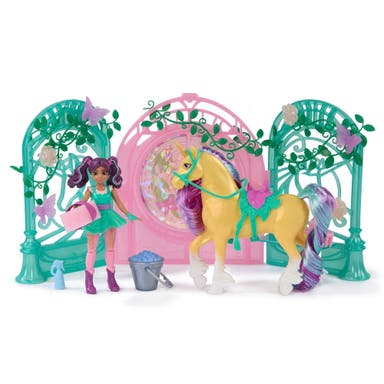 WEBBFYND Unicorn Academy Ava & Leaf Stall Playset