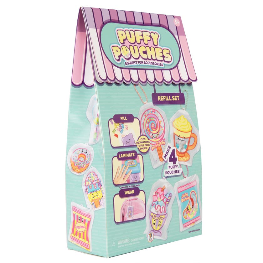 Puffy Pouches refillkit – gör 4 klämvänliga squishys