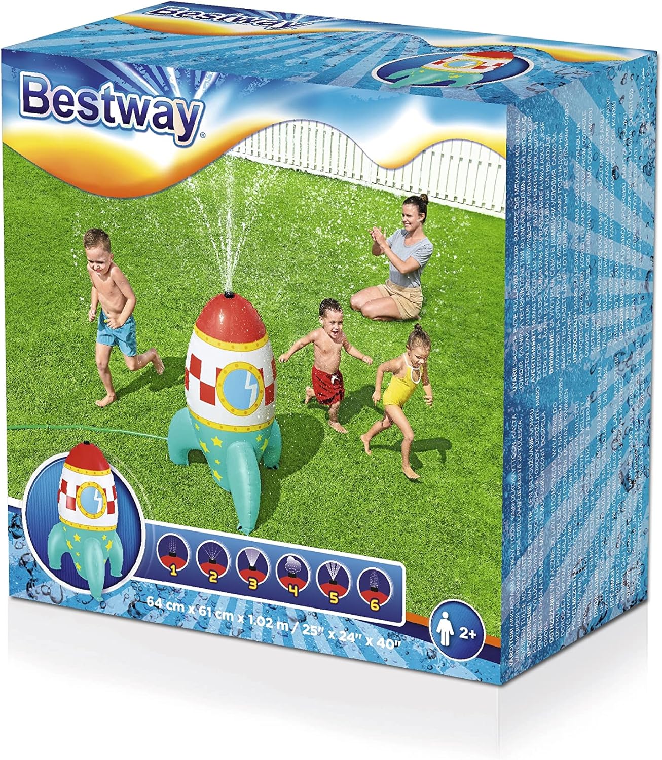 Bestway Space Blast Uppblåsbar Vattenspridare för barn – 64 x 61 x 102 cm