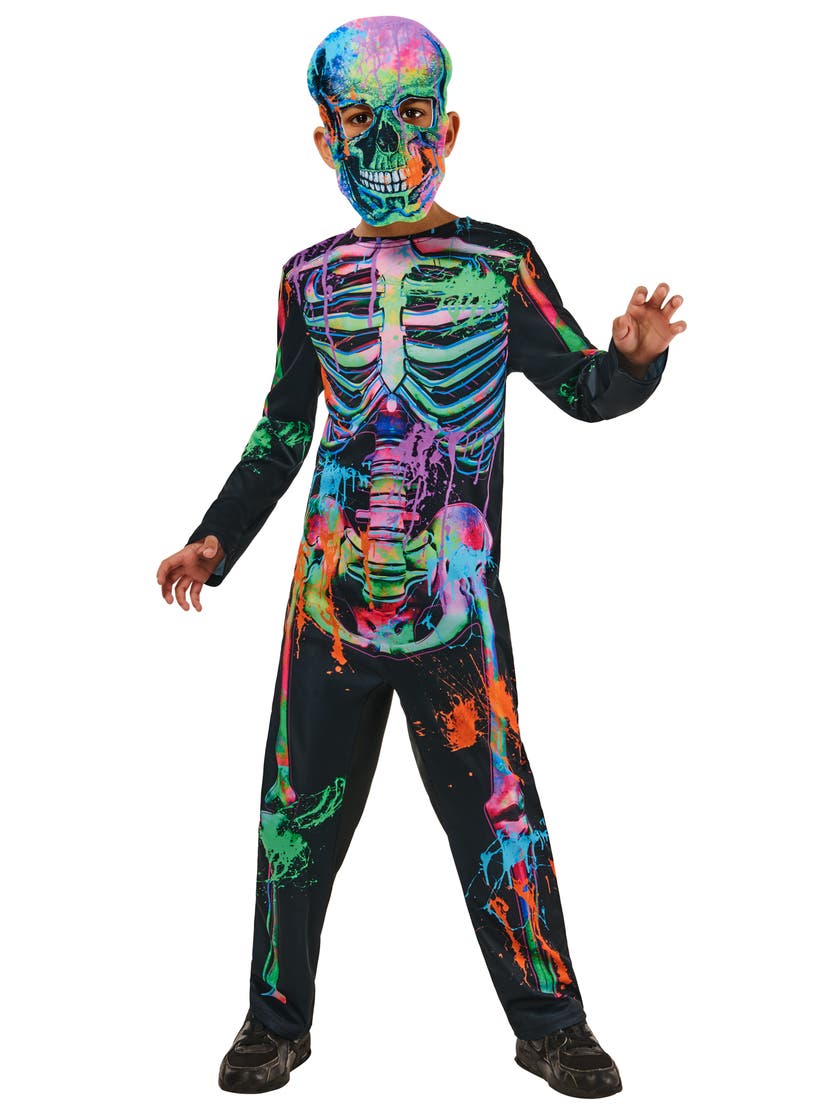 Halloween - Halloween Bonesky Graffiti Skelett 5-6 år