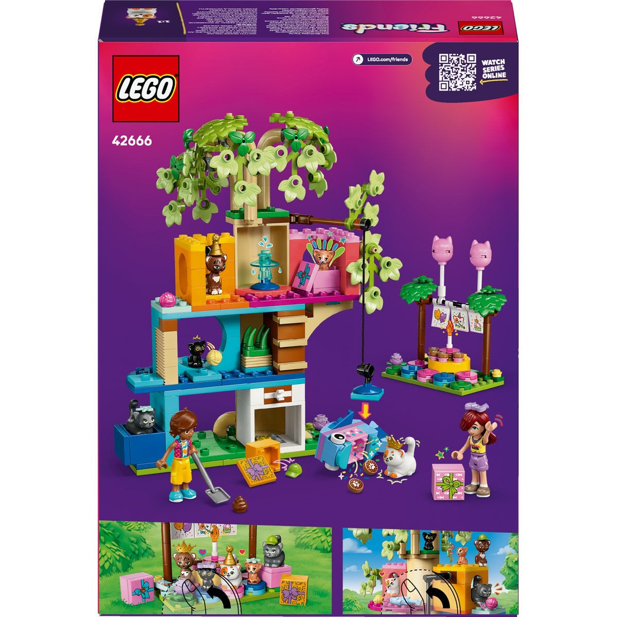 LEGO Friends 42666, Kattkalas & trädkoja