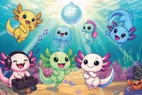 Kärnan Axolotl pussel 100 delar