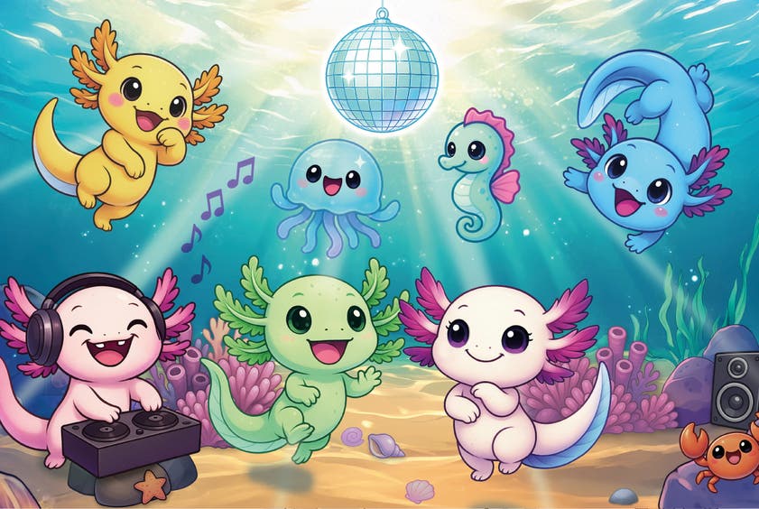 Kärnan Axolotl pussel 100 delar