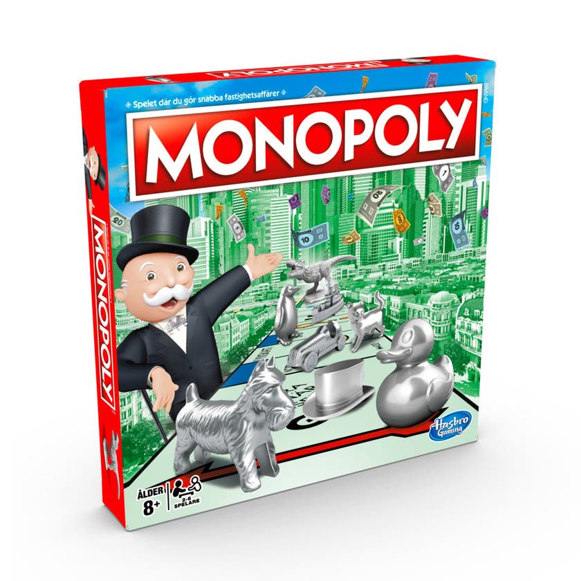 Monopoly – Klassiskt sällskapsspel på svenska – Hasbro
