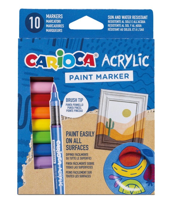 Carioca Akrylpennor 10 färger