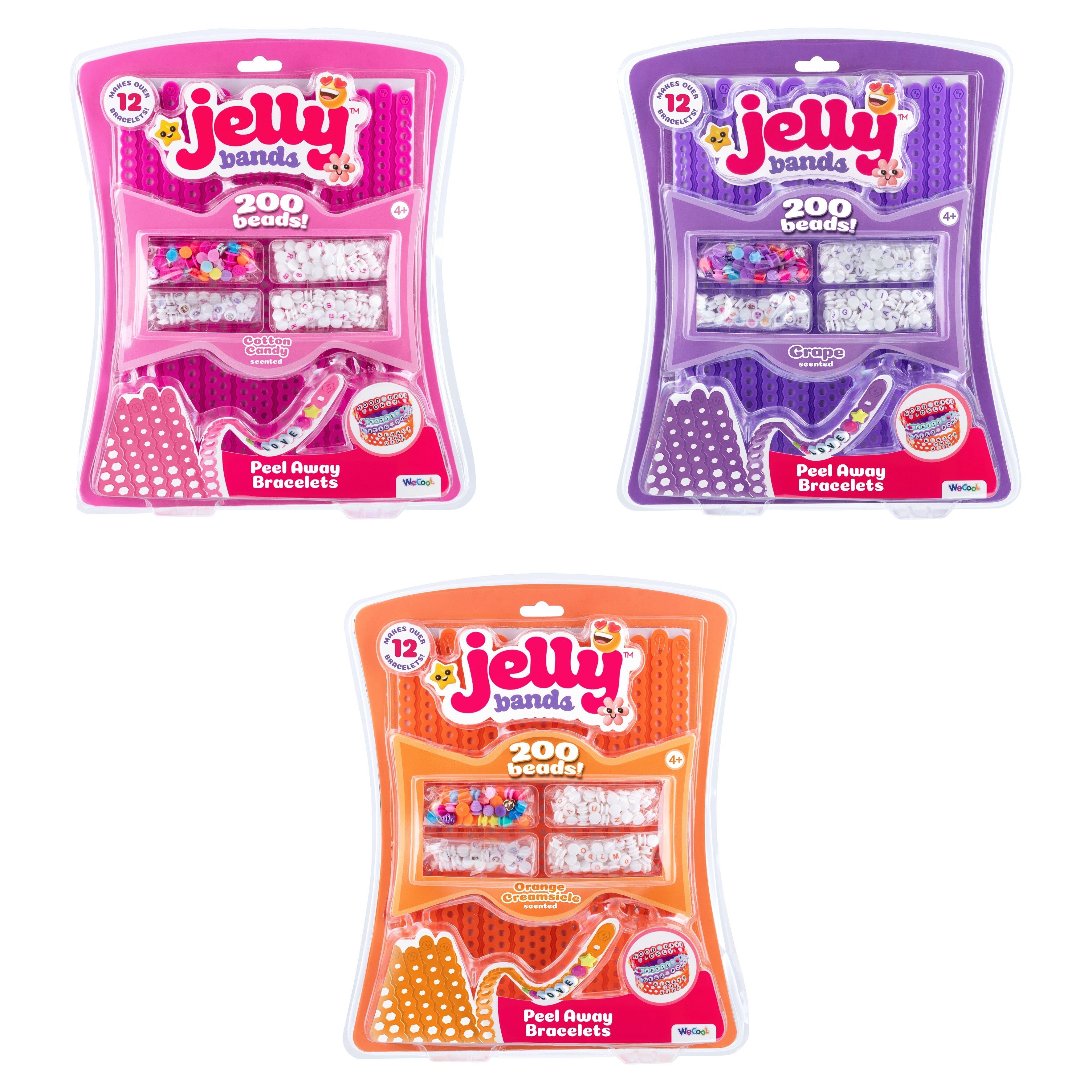 JELLY BANDS Armband –  Candy, Grape eller Orange Creamsicle