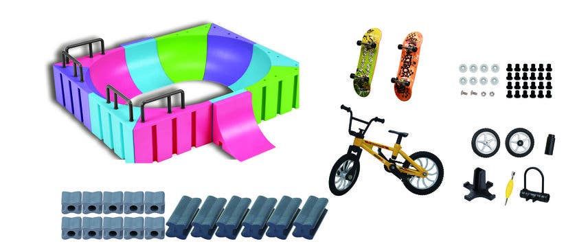 Skills Fingerboard -Oval ramp i klara färger