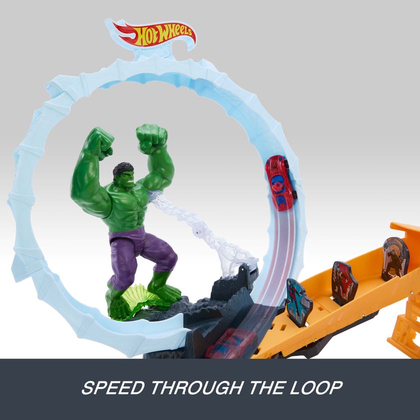 Hot Wheels Superstar Speeders Spider-Man & Hulken banset