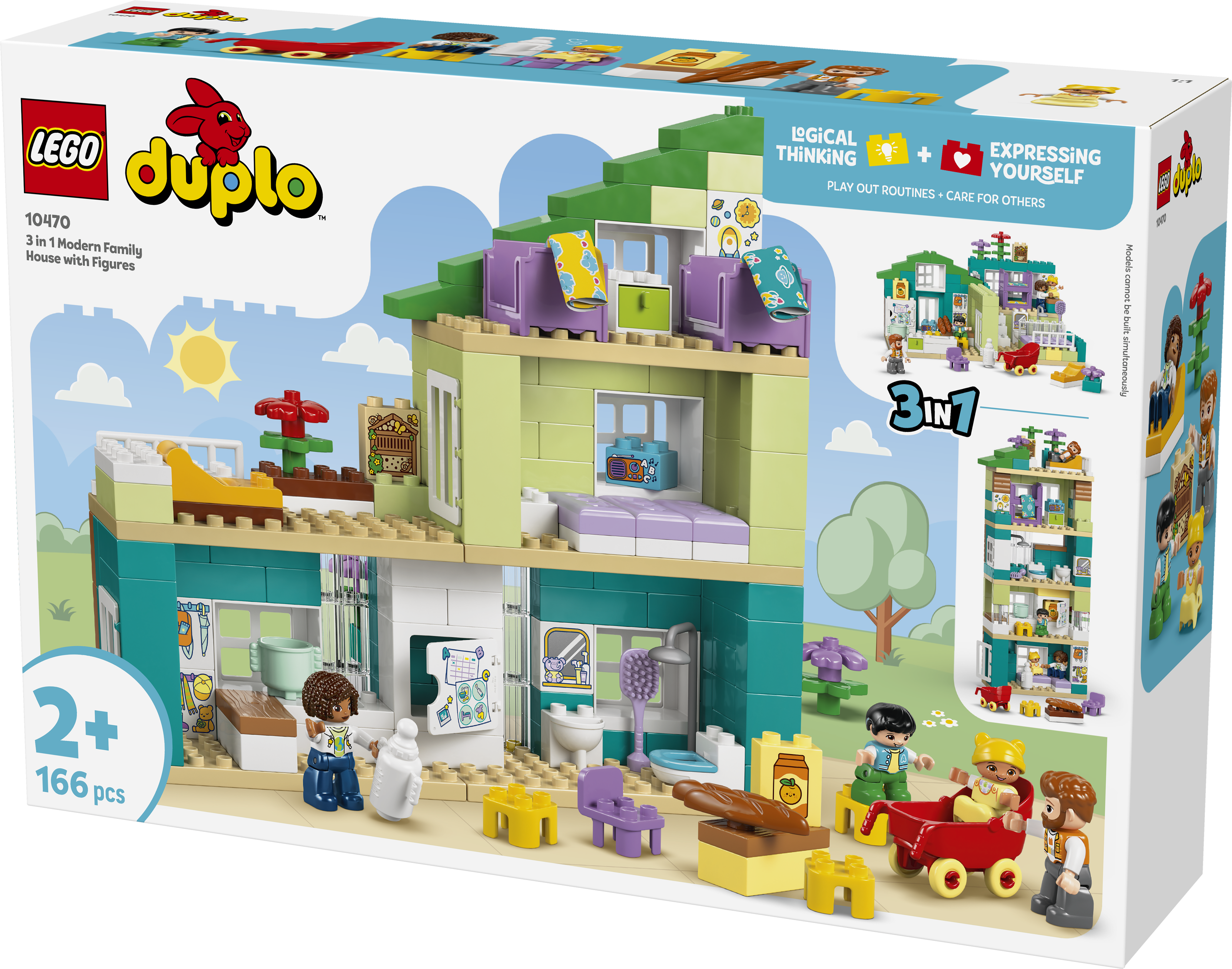 LEGO® DUPLO® Town 3 i 1 Modern familjevilla med figurer 10470