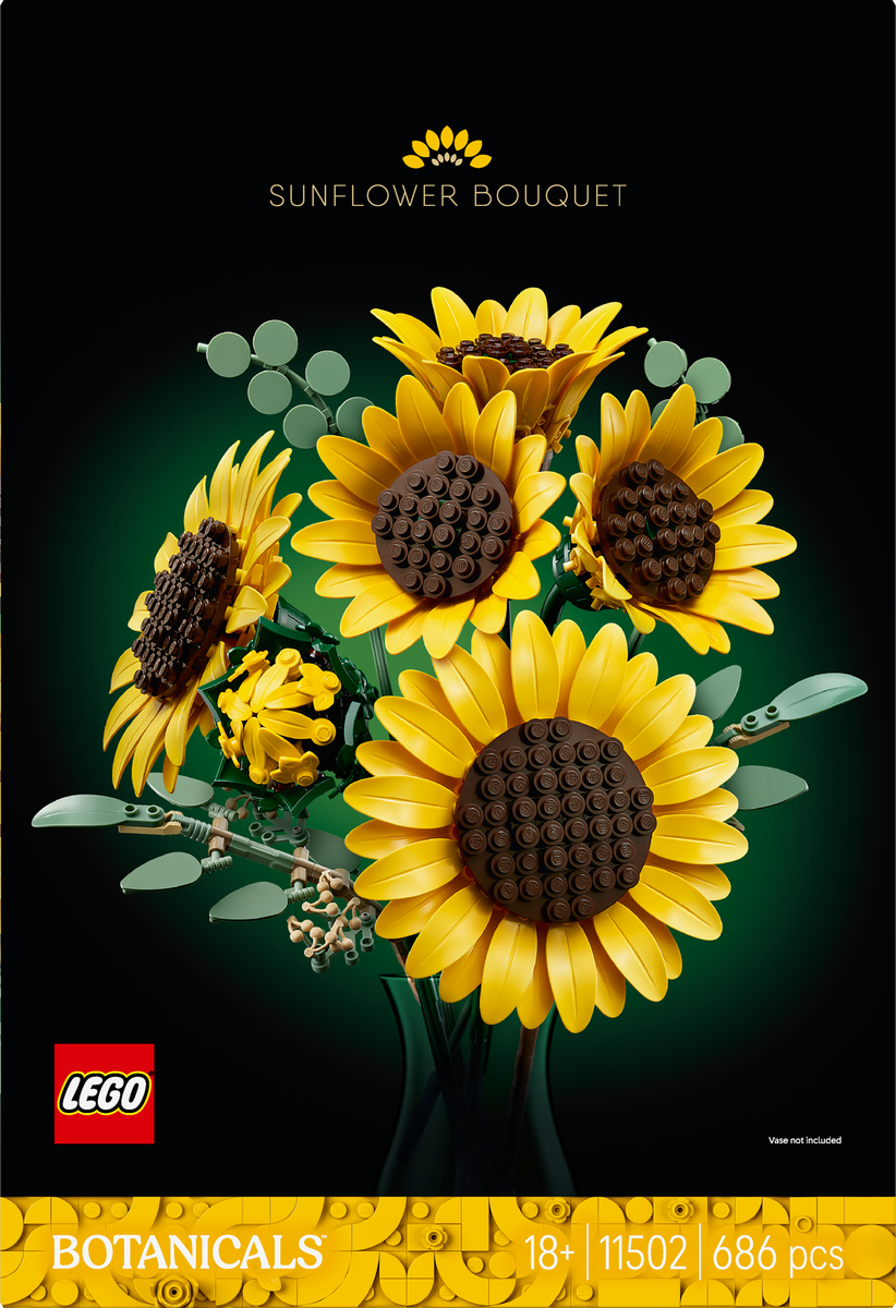 LEGO® Botanicals Bukett med solrosor – Blomsterprydnad – Inflyttningspresent för naturälskare – 11502