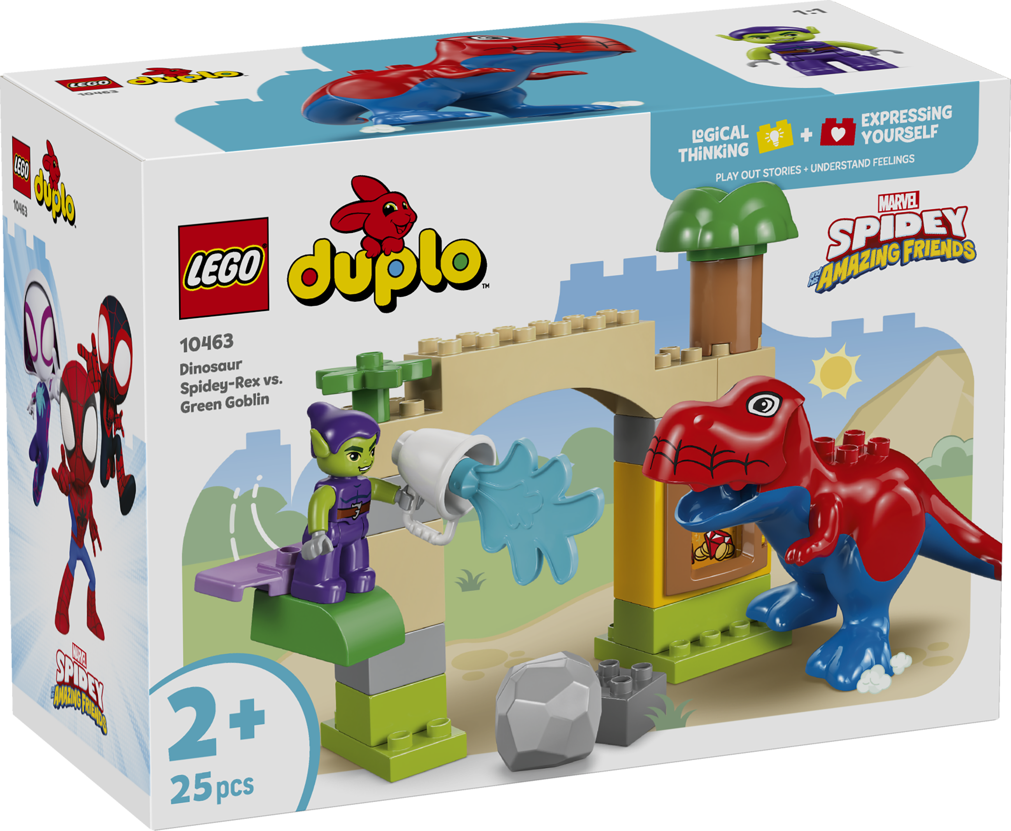 LEGO® DUPLO® │Marvel Dinosaurien Spidey-Rex mot Green Goblin 10463