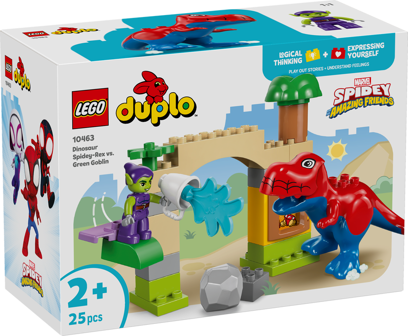 LEGO® DUPLO® │Marvel Dinosaurien Spidey-Rex mot Green Goblin 10463