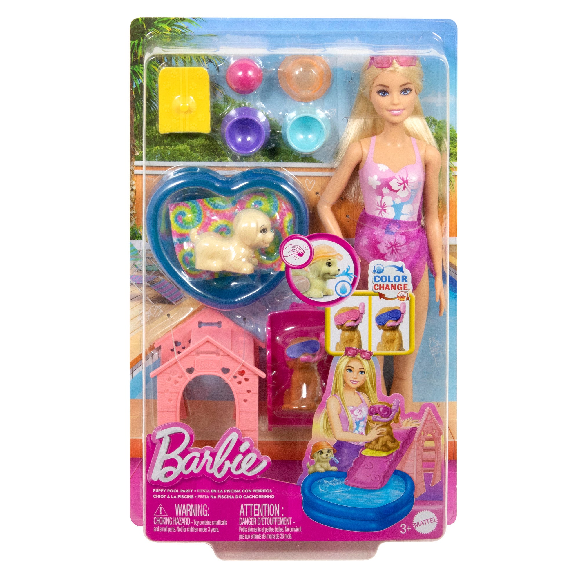 Barbie Puppy Pool Party Aloha Blonde