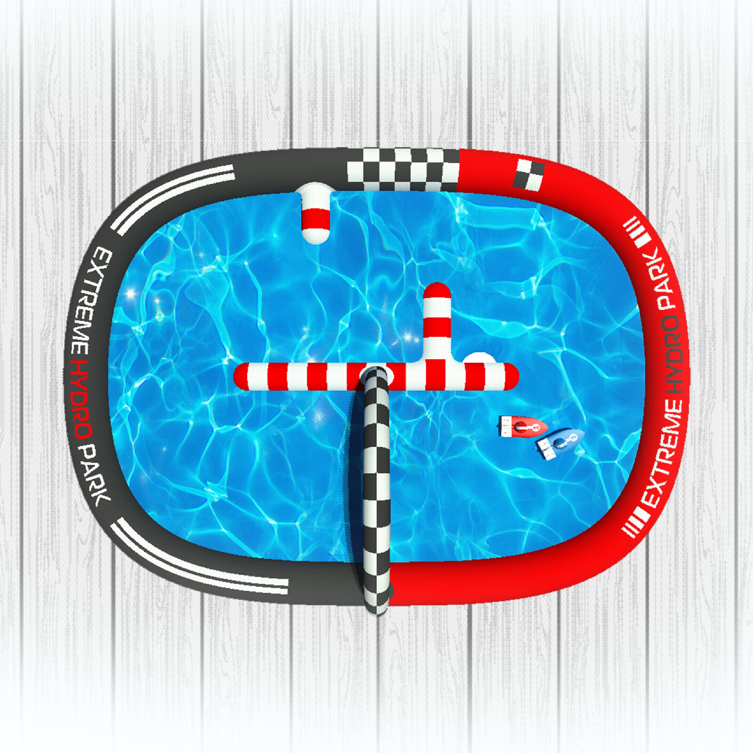 Sharper Image RC Hydro Park Racers med uppblåsbar pool