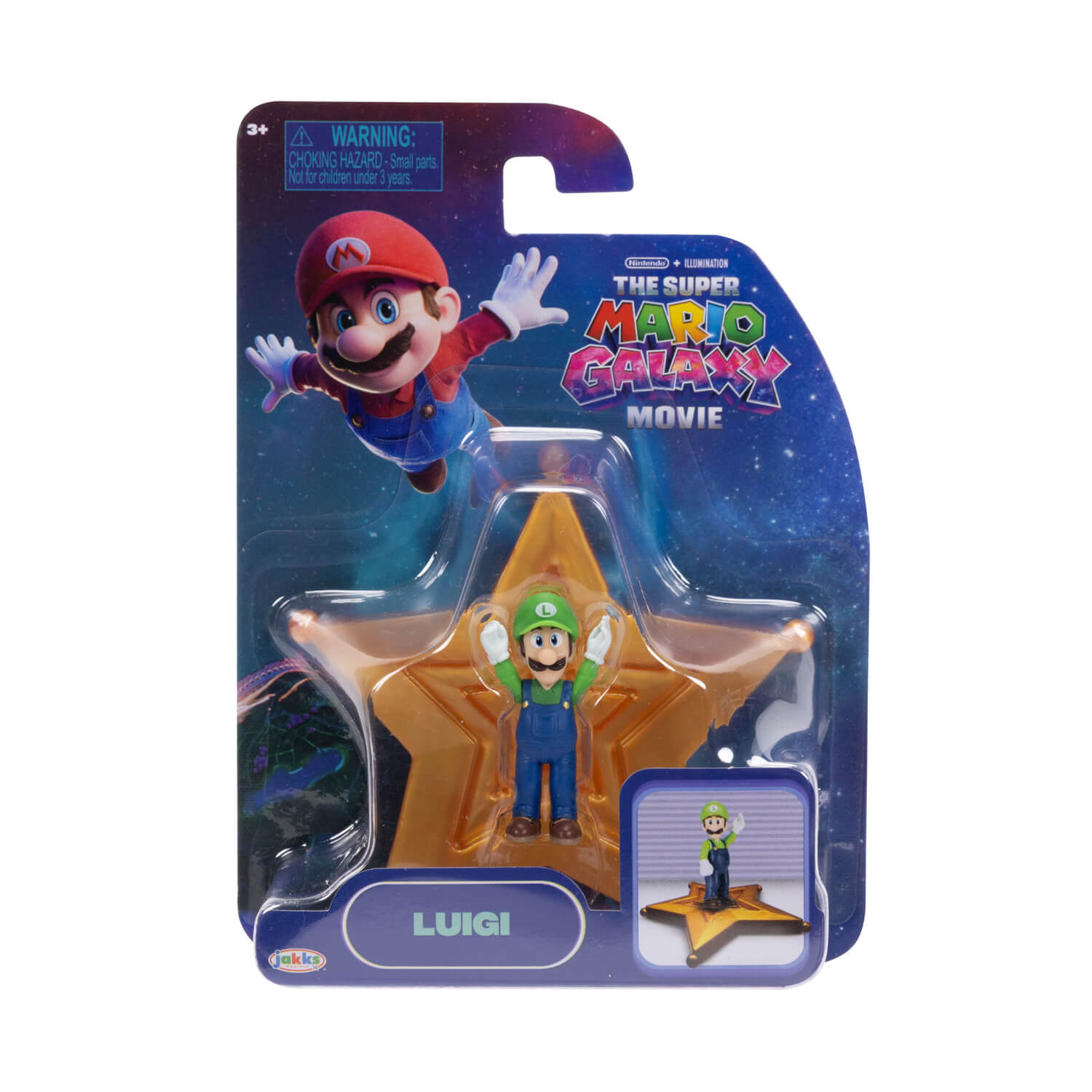 Super Mario Galaxy Movie minifigur 1,5" med stjärntillbehör