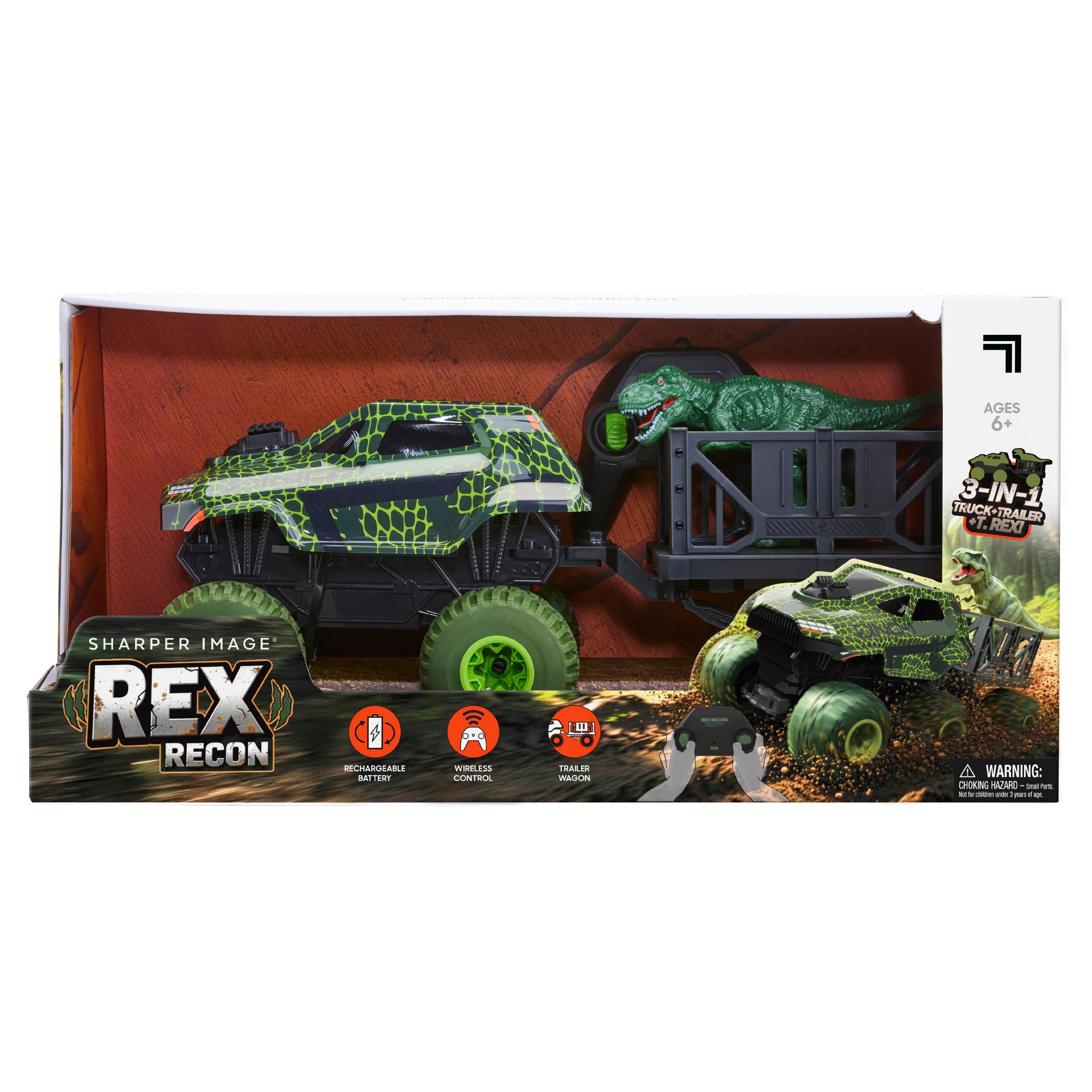 Sharper Image Rex Recon RC-lastbil med dinosaurie