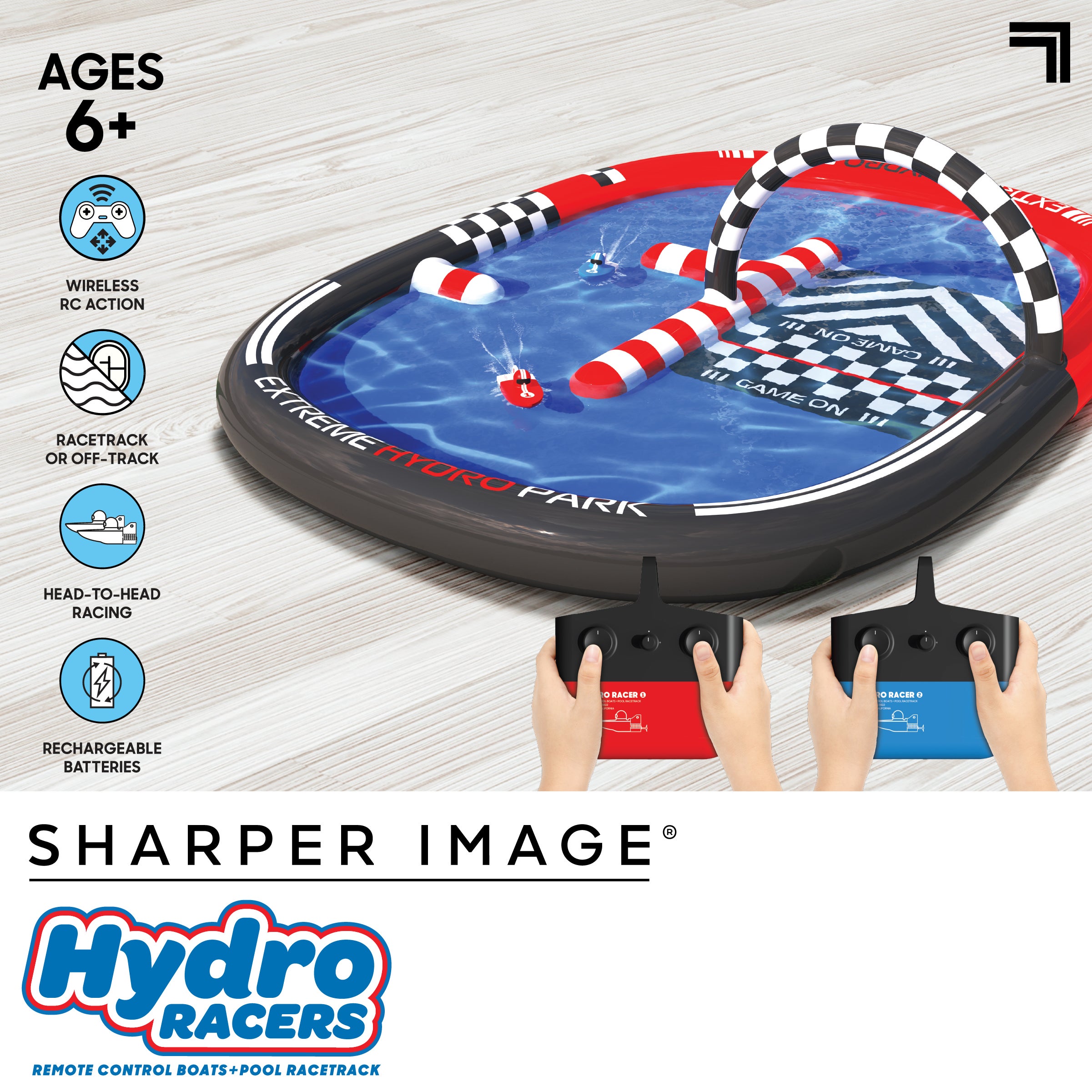 Sharper Image RC Hydro Park Racers med uppblåsbar pool