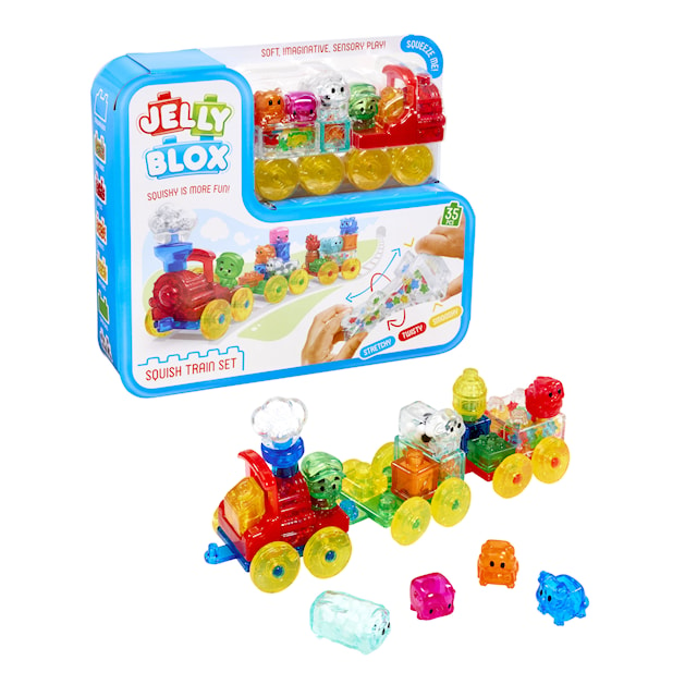 Jelly Blox Tågset - mjuka byggklossar