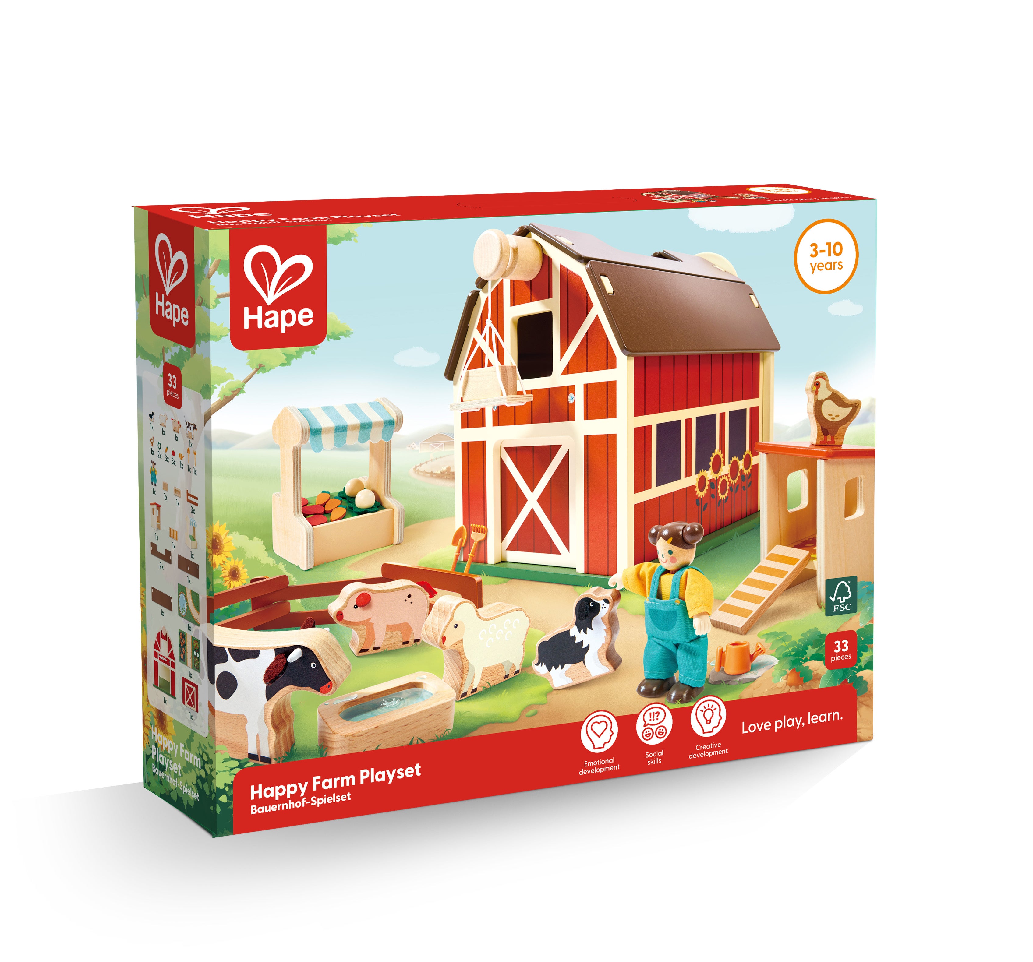 Hape Happy Farm Playset