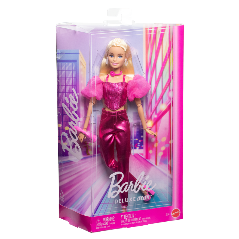 Barbie Deluxe Style-docka – Rosa Metallic