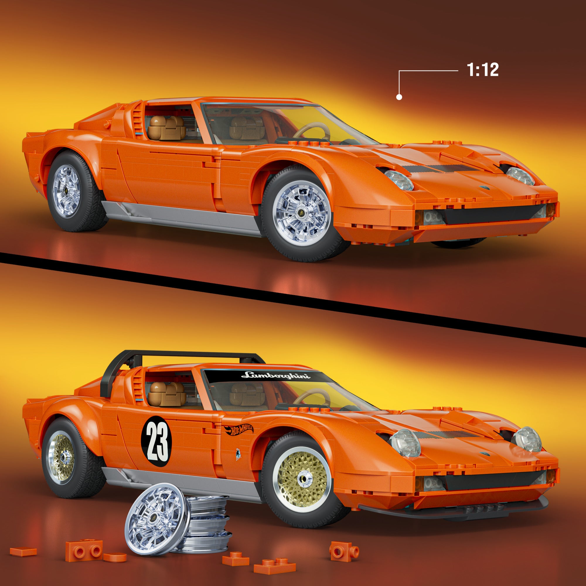 Mattel Brick Shop Hot Wheels Lamborghini Miura P400 SV