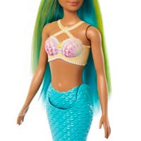 Barbie Mermaid - Blått/Grönt Hår