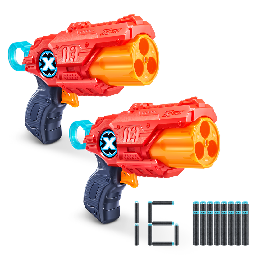 XSHOT Excel Combo Pack, 2 REFLEX 6 (3 Cans,16 Darts)