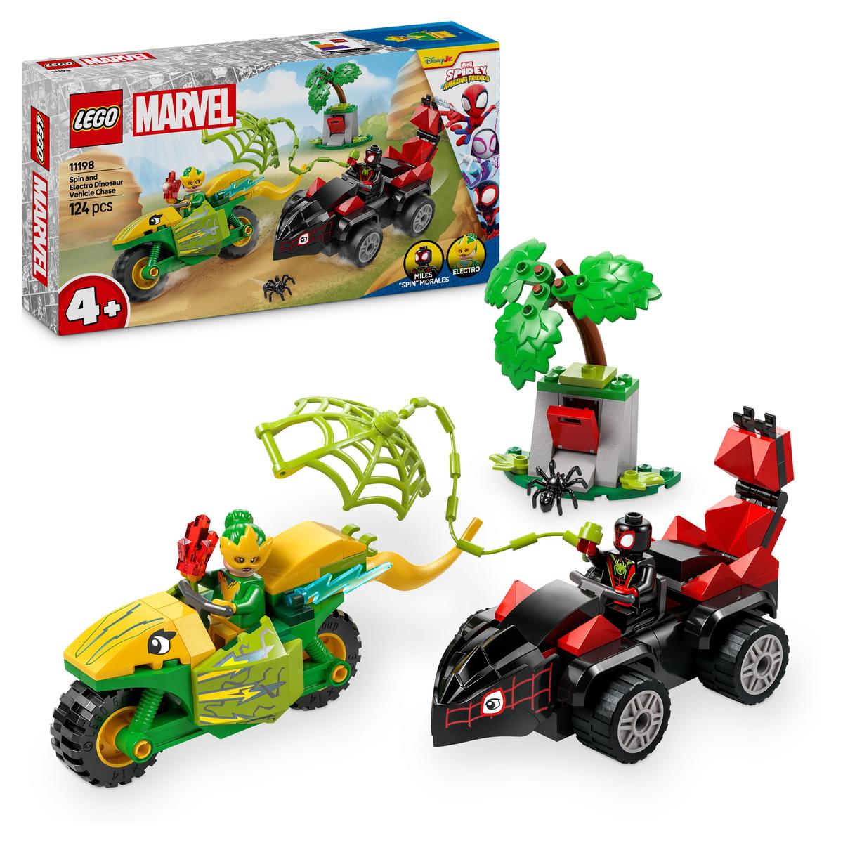 LEGO Spidey 11198, Spins och Electros jakt med dinosauriefordon