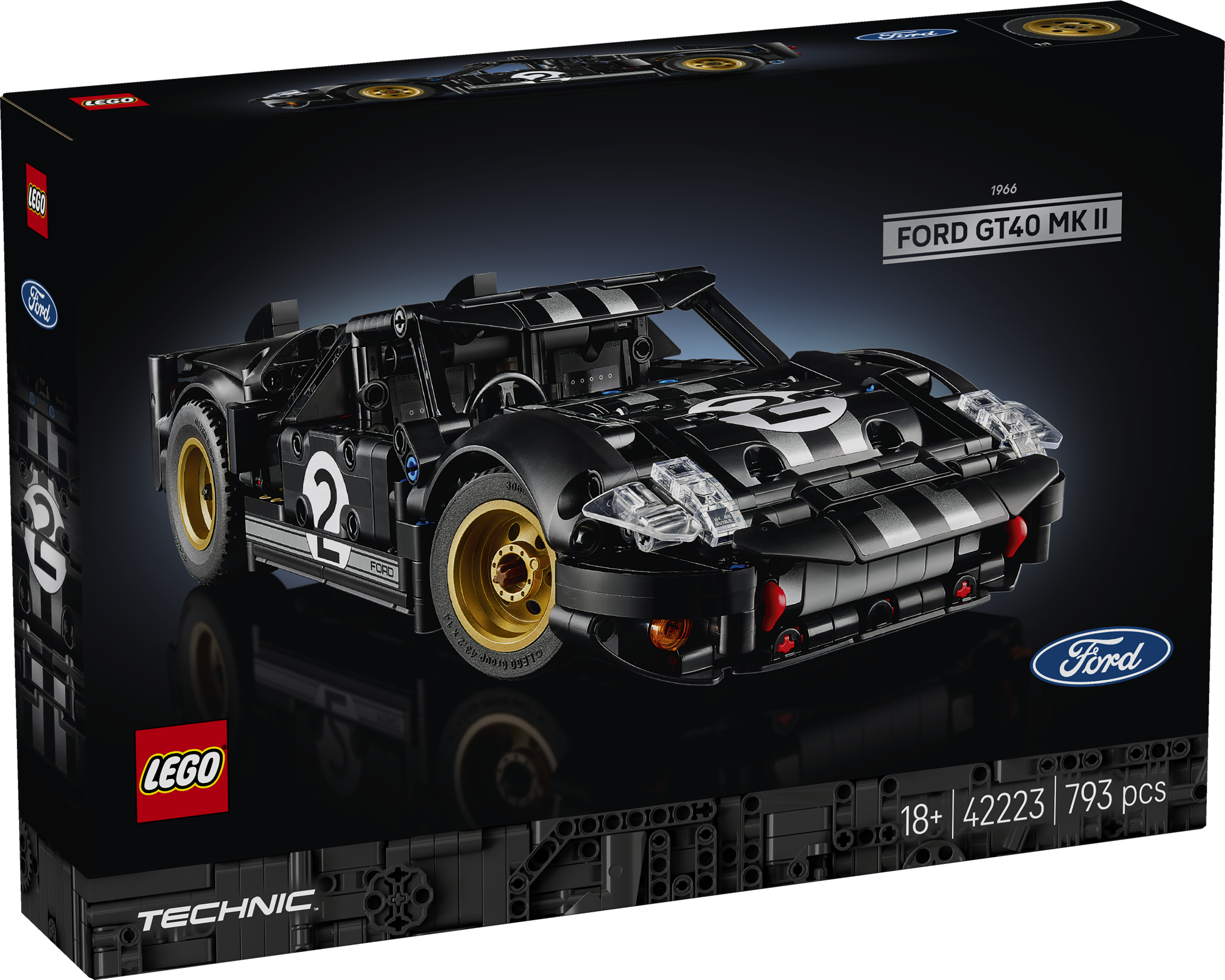 LEGO® Technic 1966 Ford GT40 MKII racerbil för vuxna 42223