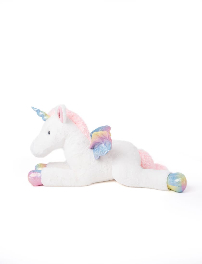 Teddykompaniet - Liggande Enhörning, Regnbågsfärgad