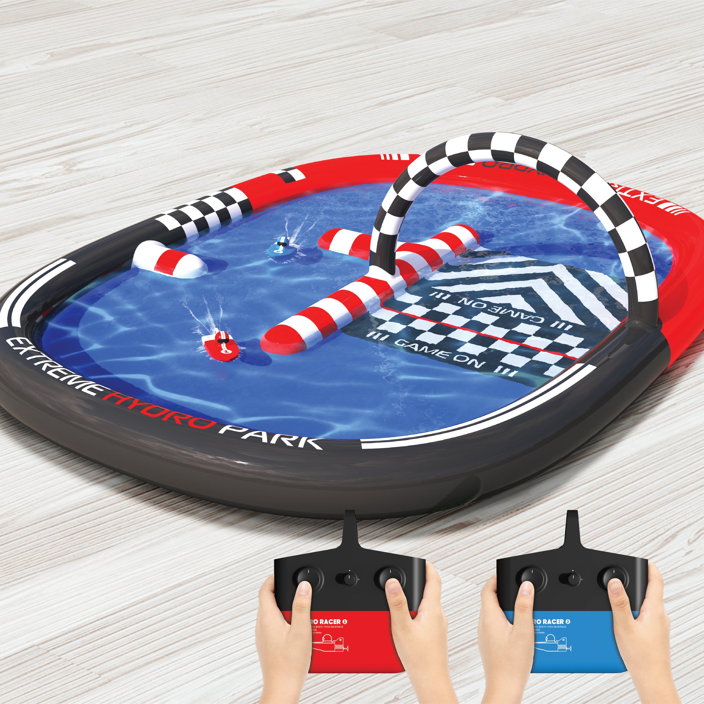 Sharper Image RC Hydro Park Racers med uppblåsbar pool