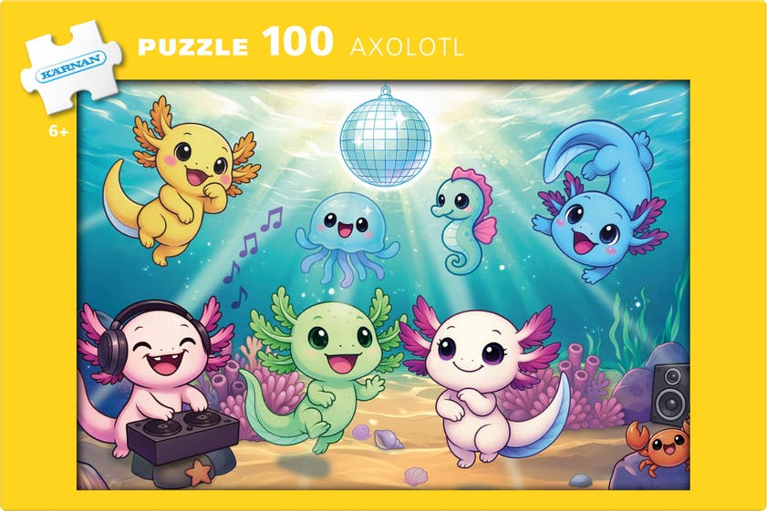 Kärnan Axolotl pussel 100 delar
