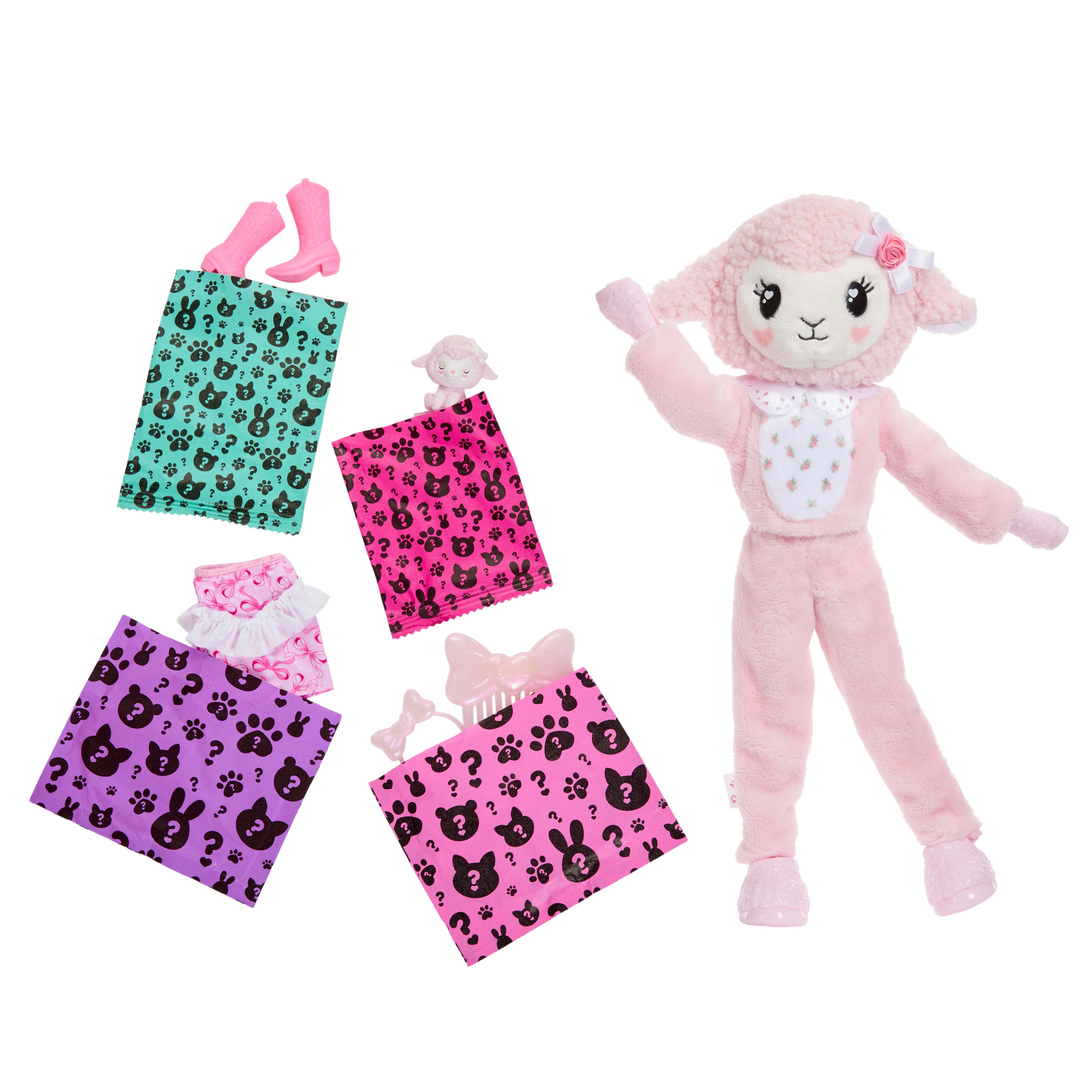 Barbie Cutie Reveal Cuddly lamm med 10 överraskningar