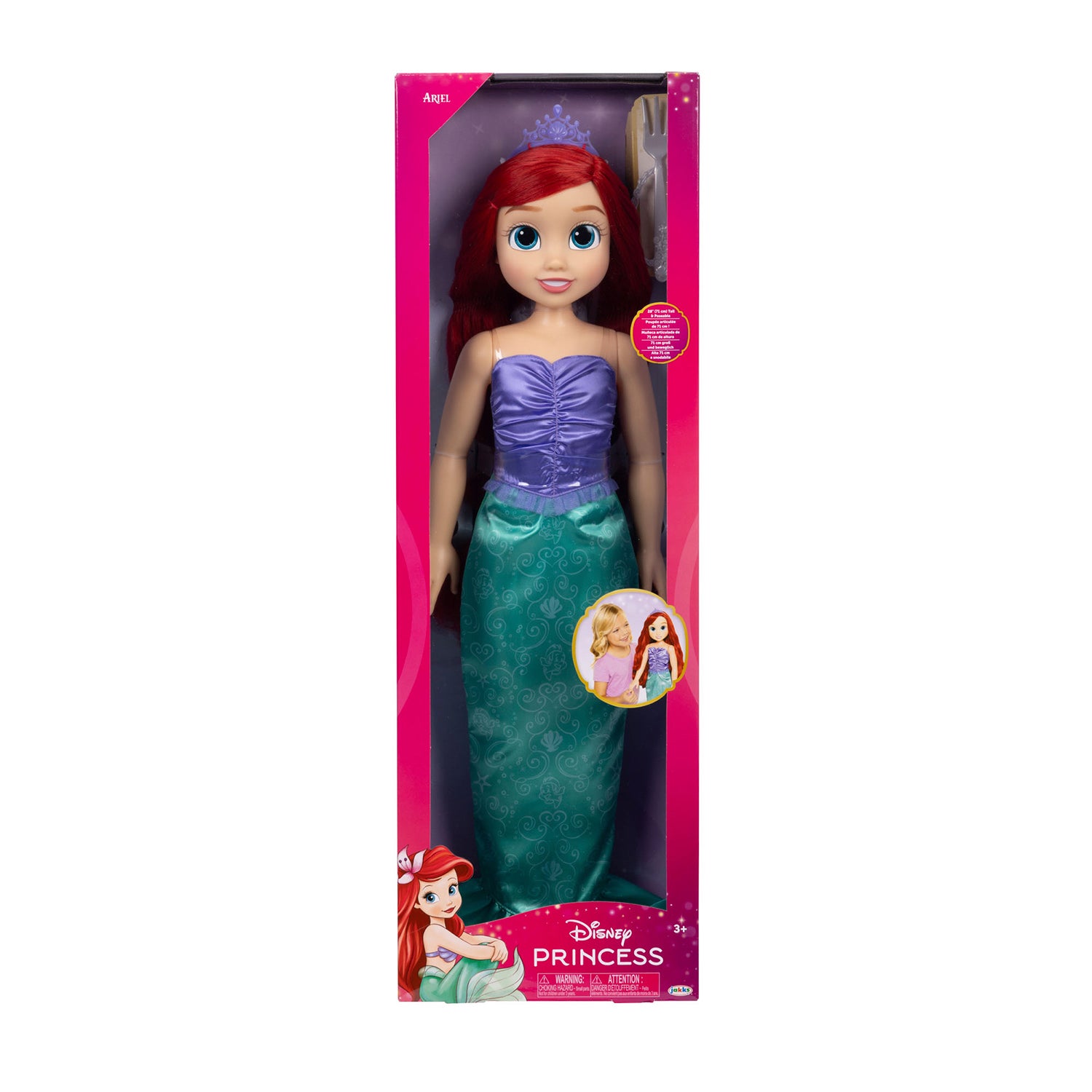 Disney Playtime Ariel Docka 28 tum med Borste