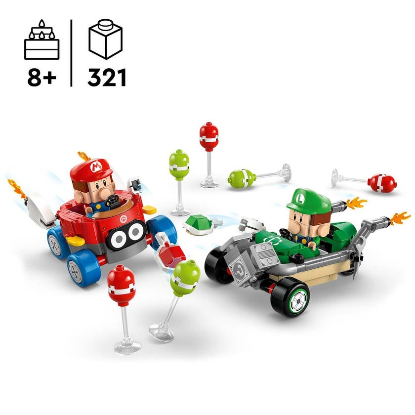 LEGO Super Mario 72034, Mario Kart™ – Baby Mario mot Baby Luigi