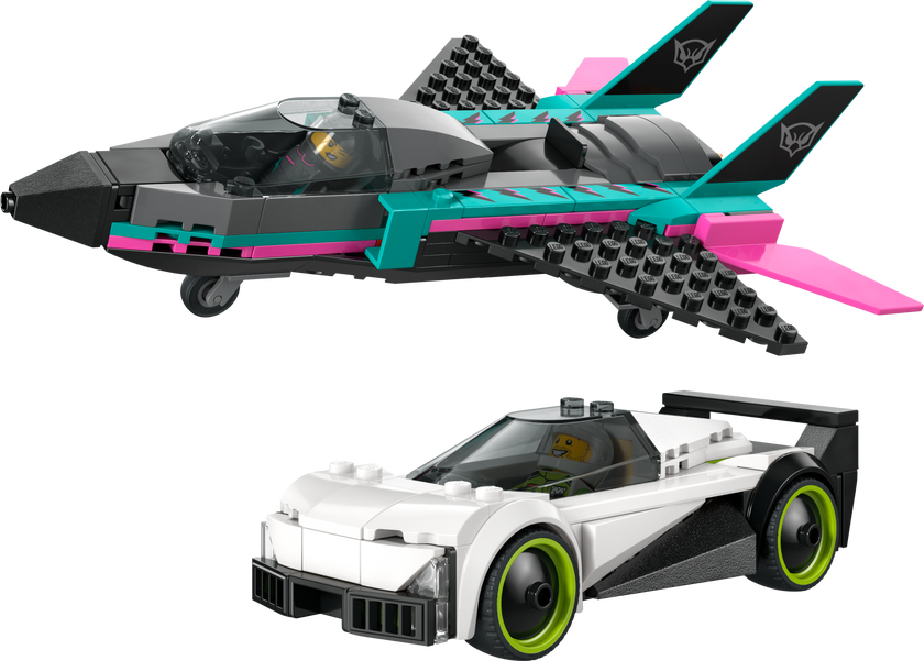 LEGO® City Jetplan mot bil – Lekset med leksaksbil och jetplan – 60489