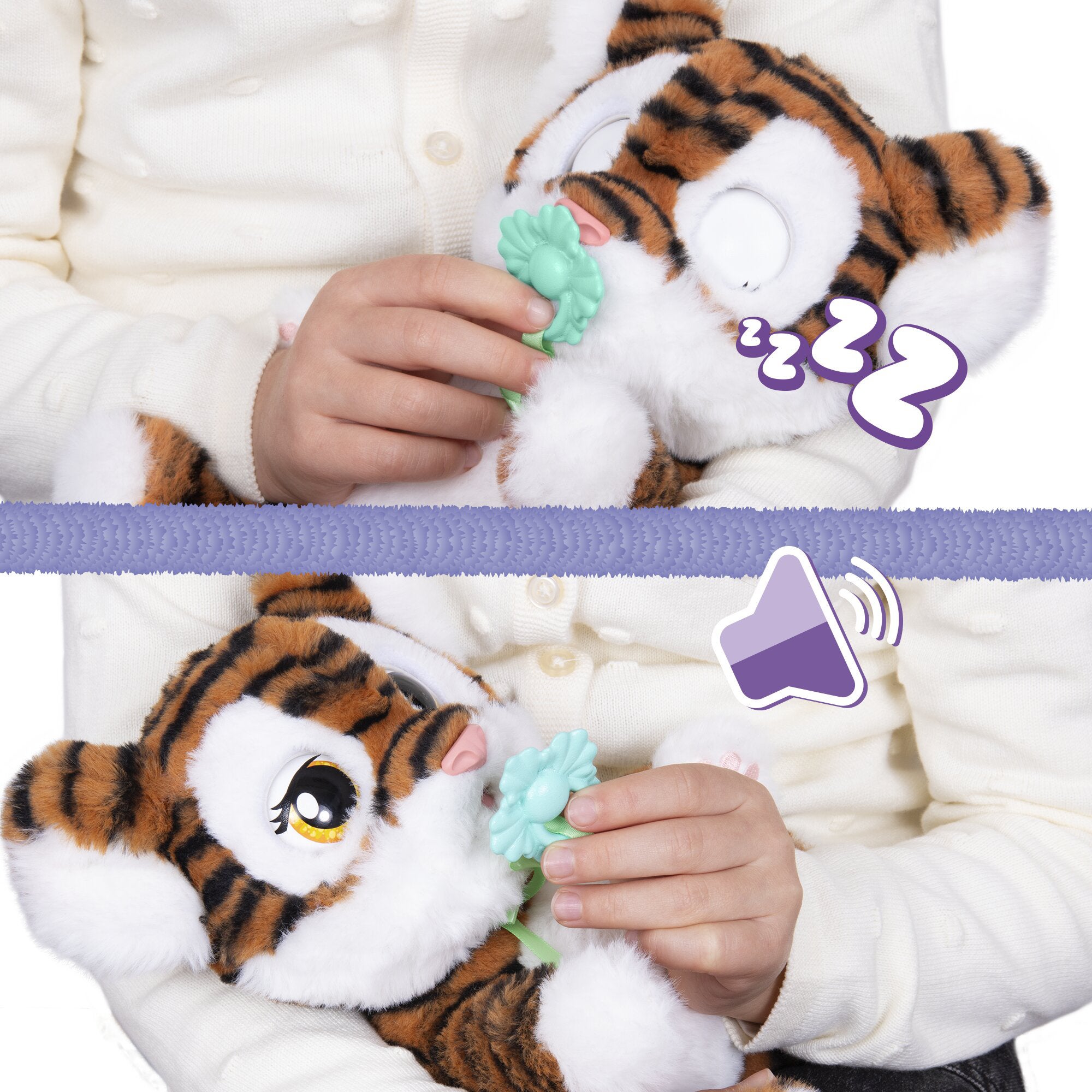 Baby Paws Tiger med snuttefilt och napp