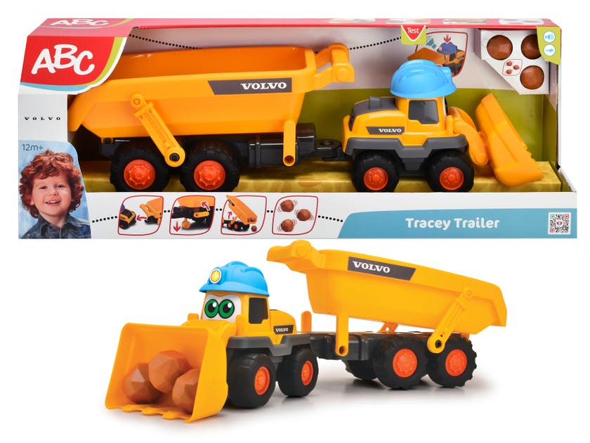 ABC Tracey Volvo Hjullastare med Släp, 65 cm