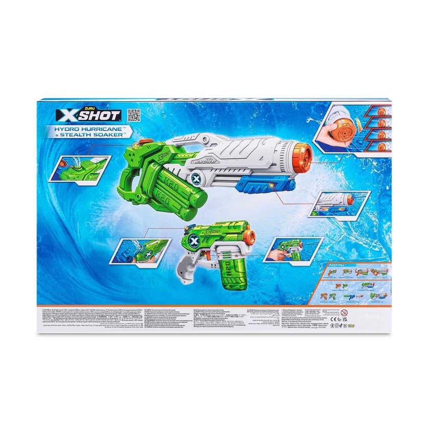 XSHOT Water Hydro Hurricane And 2 Stealth Soakers